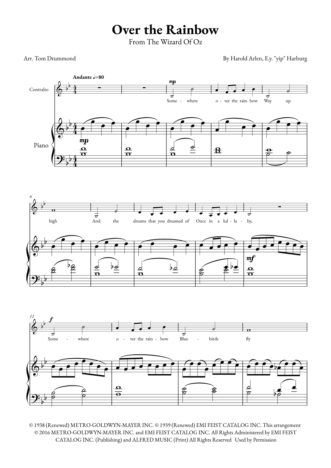 Over The Rainbow (arr. Tom Drummond)
