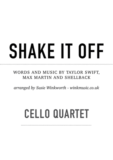 Shake It Off (arr. Susie Winkworth winkmusic.co.uk)