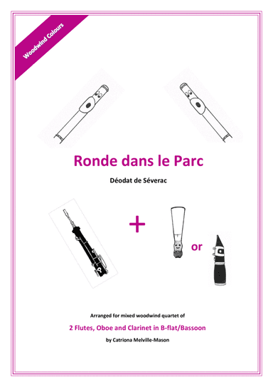 Ronde dans le Parc (2 flutes, oboe & clarinet/bassoon) (arr. Catriona Melville-Mason)