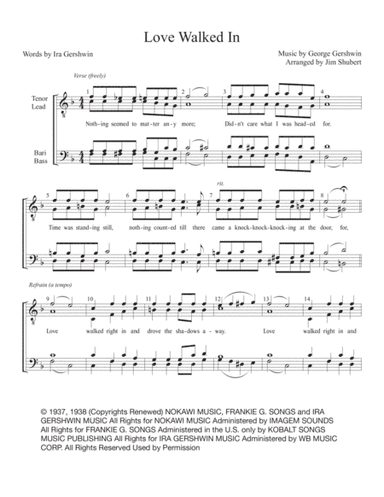 Love Walked In (arr. Jim Shubert)