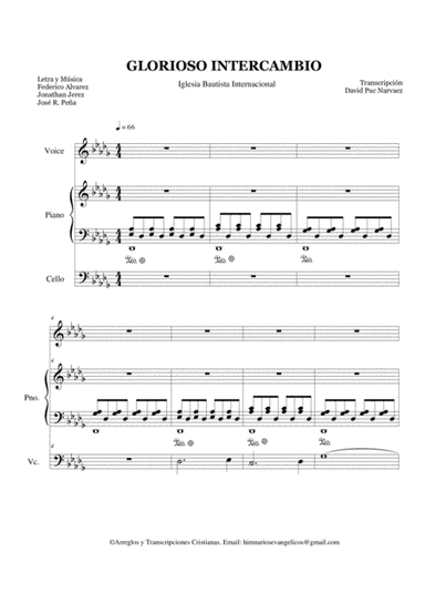 La IBI & Sovereign Grace - Glorioso Intercambio - Score + Set of Parts (arr. Transcription by David Puc N)