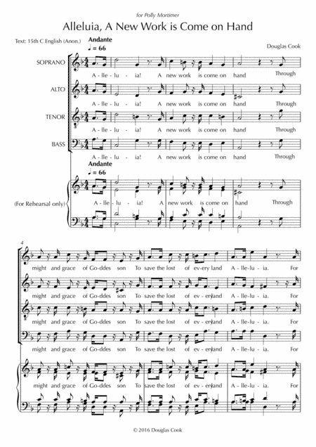 Alleluia, A New Work is Come on Hand