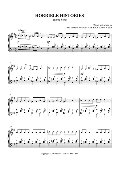 Horrible Histories Theme (arr. SCMusic)
