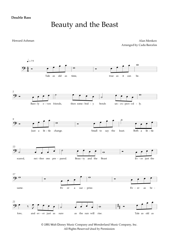 Beauty And The Beast (arr. Cadu Barcelos)