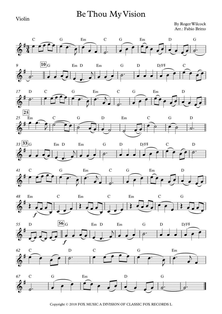 Be Thou My Vision (arr. Fabio Britto)