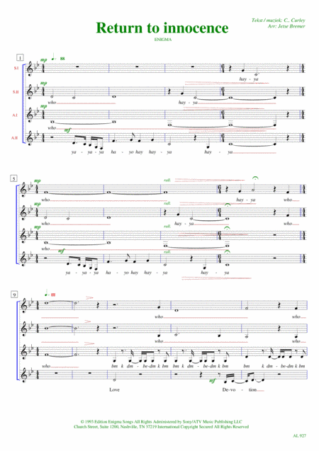 Return To Innocence (arr. Jetse Bremer)