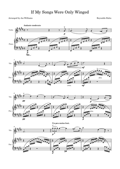 If My Songs Were Only Winged. (arr. Joe Williams)