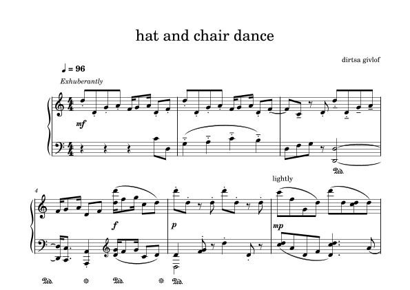 hat and chair dance