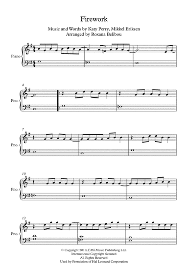 Firework (arr. Roxana Belibou)