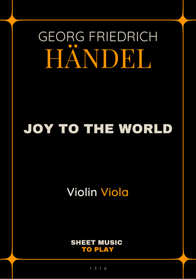 Joy To The World - Violin and Viola (Full Score and Parts) (arr. César Madeira)
