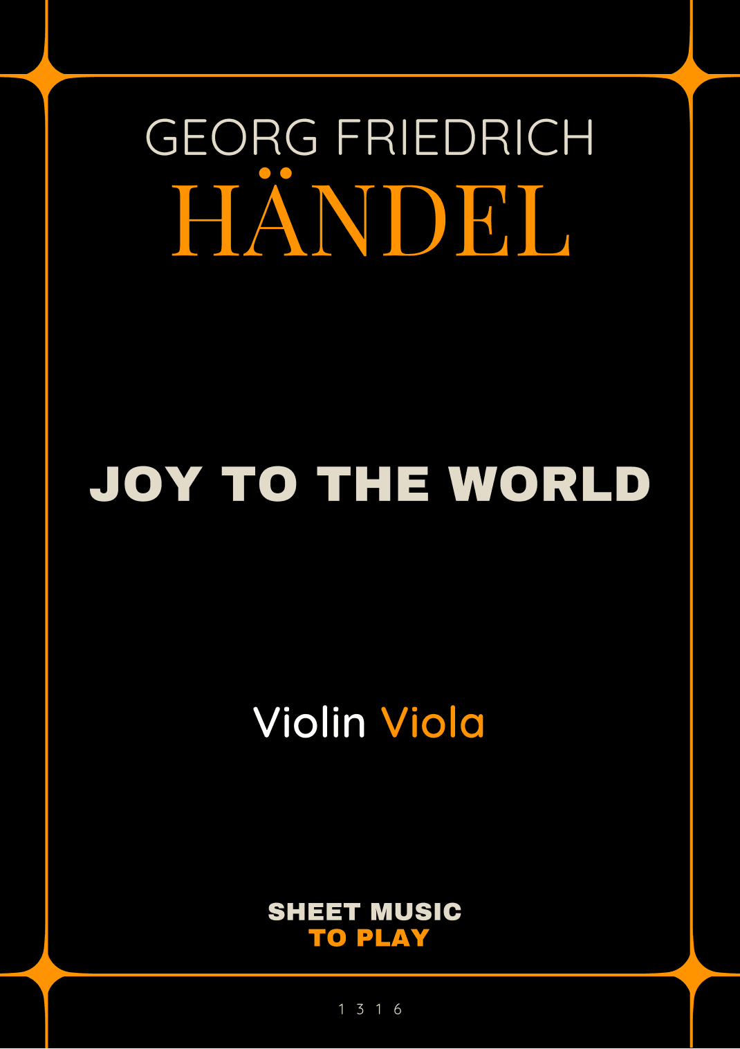 Joy To The World - Violin and Viola (Full Score and Parts) (arr. César Madeira)