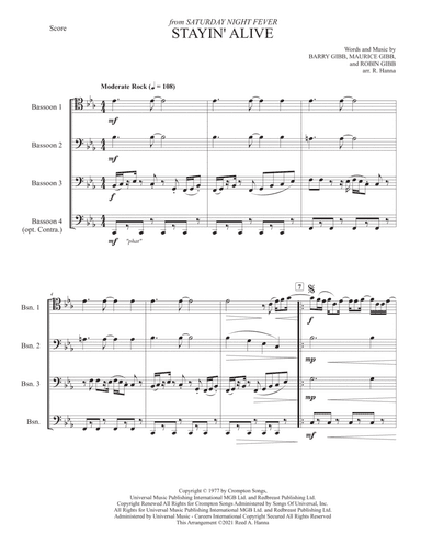 Stayin' Alive (arr. Reed Hanna)