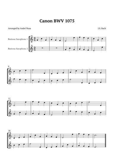 Canon BWV 1075 (arr. André Nusa)