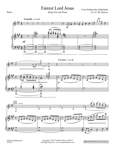 Fairest Lord Jesus (arr. Tim Rumsey)