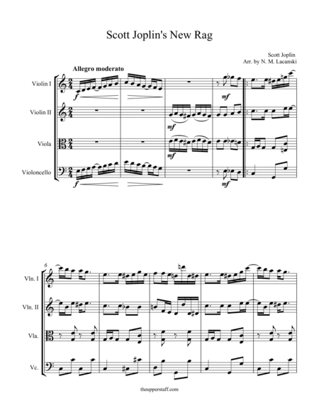 Scott Joplin's New Rag (arr. Nick Lacanski)
