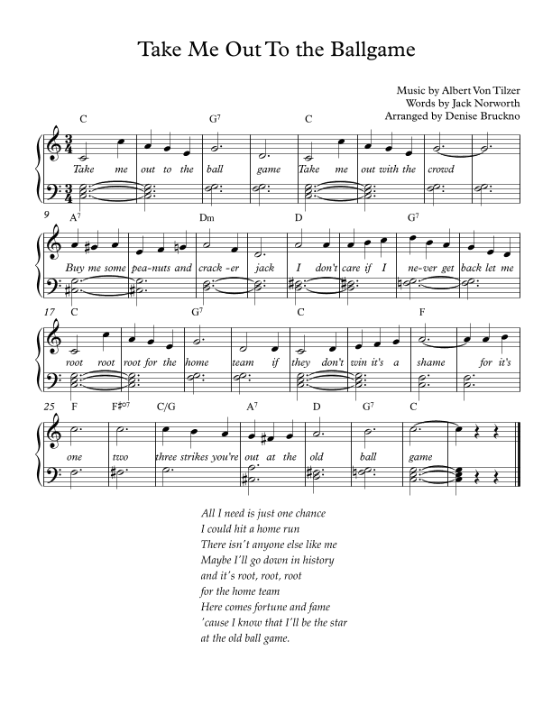 Take Me Out To The Ballgame (arr. Denise Bruckno)