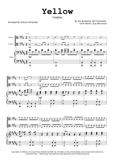 Yellow (arr. Glauco Fernandes)
