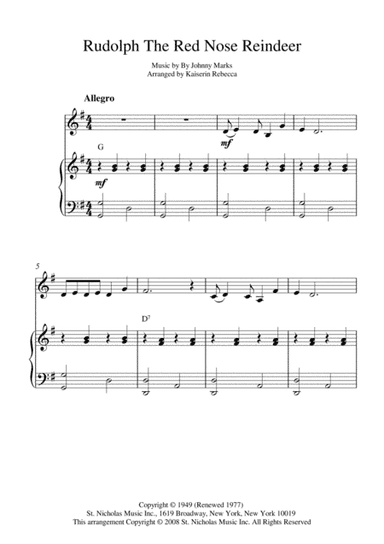 Rudolph The Red-nosed Reindeer (arr. Kaiserin Rebecca)