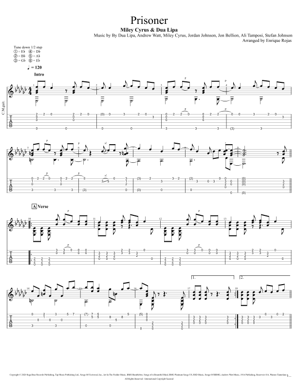 Prisoner (arr. Enrique Rojas)