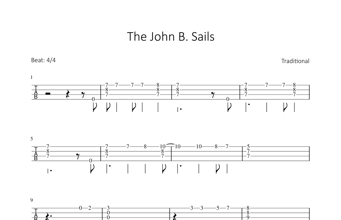 The John B. Sails (arr. Bettina Schipp)