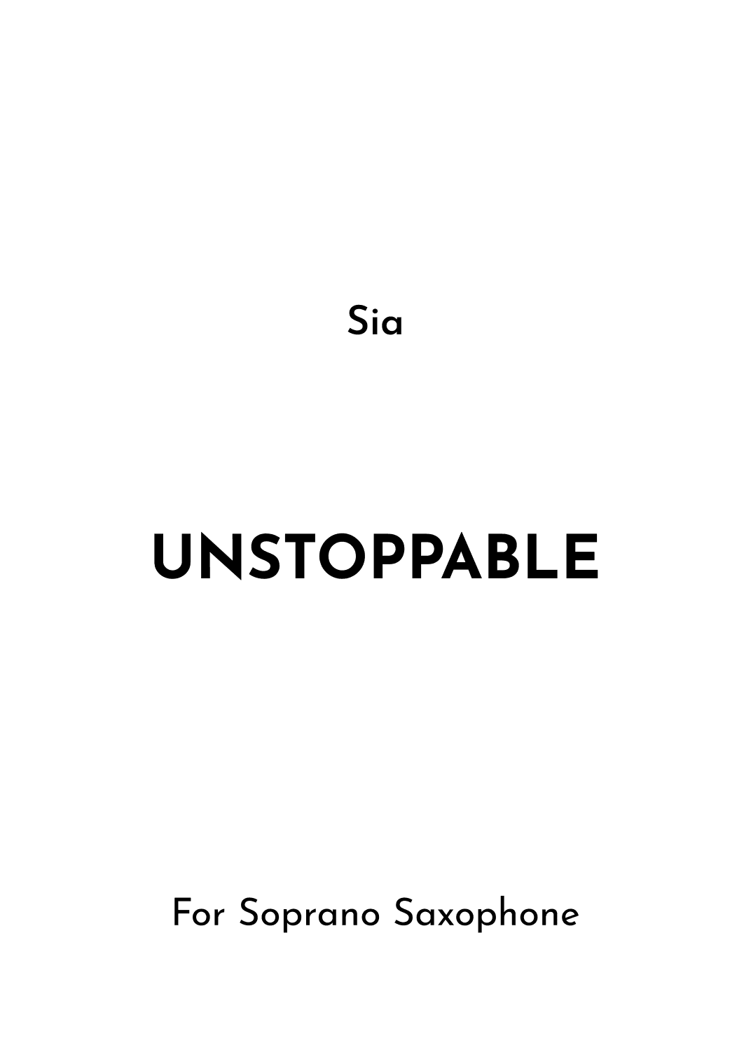 Unstoppable (arr. Jireh J.)