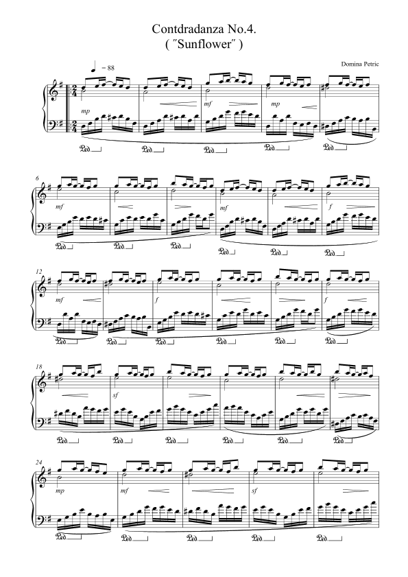 Fourth Contradanza: Sunflower