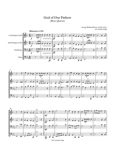 God of Our Fathers (Brass Quartet) (arr. Jordan Grigg)