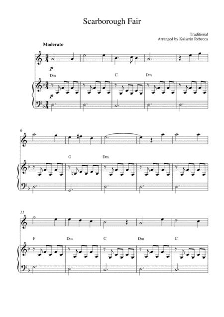 Scarborough Fair (arr. Kaiserin Rebecca)