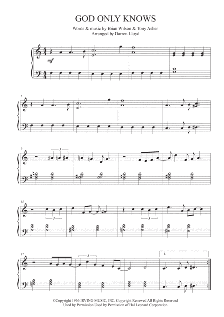 God Only Knows (arr. DarrenLloyd)