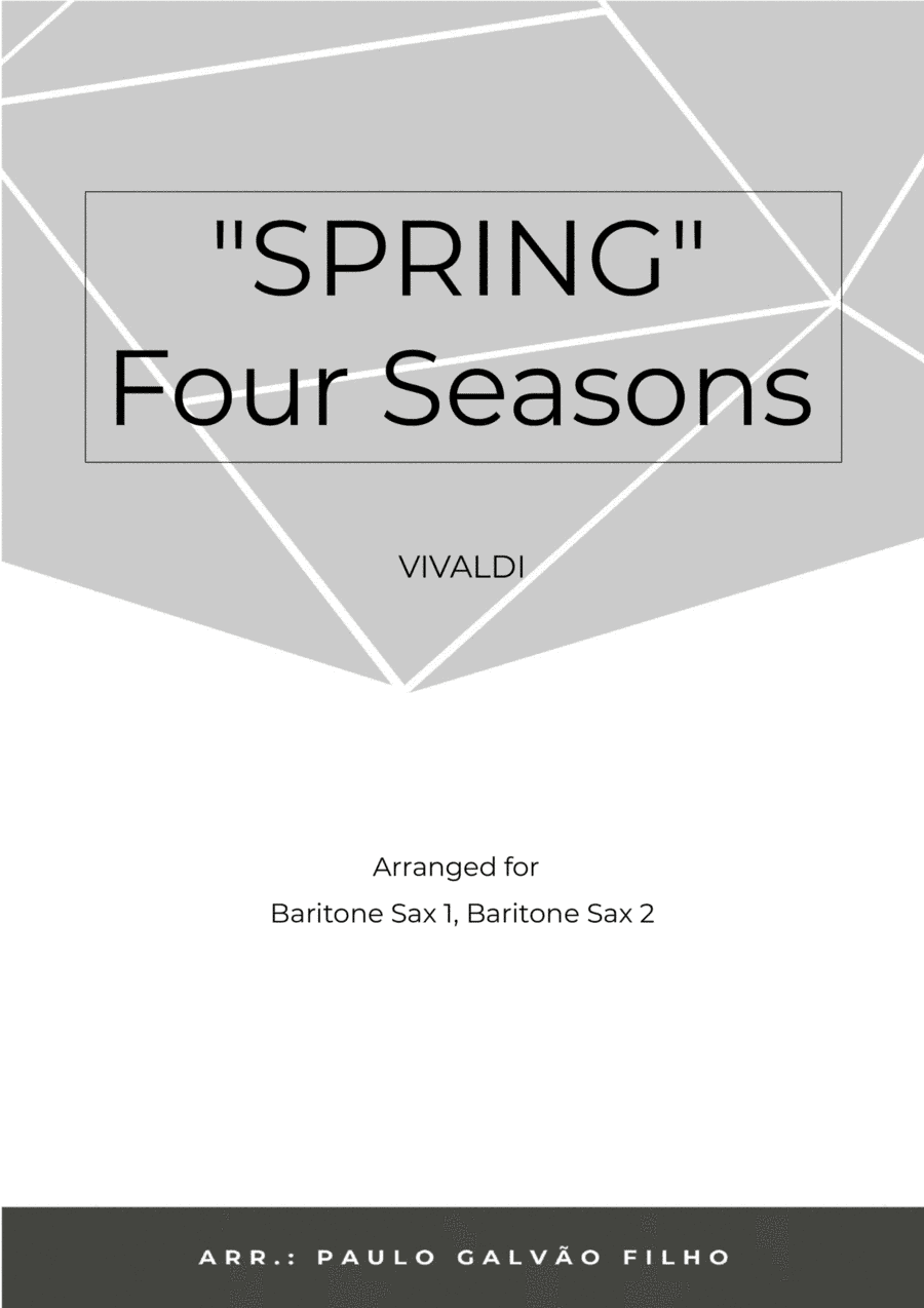 SPRING - FOUR SEASONS - SAX BARITONE DUO (arr. Paulo Galvao Filho)