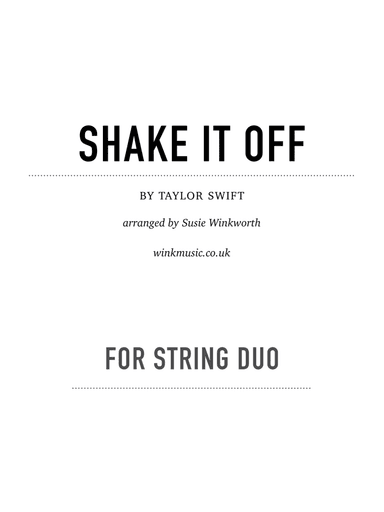 Shake It Off (arr. Susie Winkworth winkmusic.co.uk)