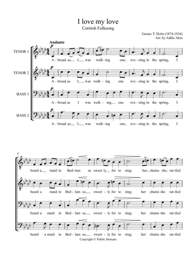 I Love my Love (arr. Addie Akin)