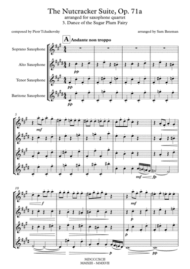 The Nutcracker Suite - 3. Dance of the Sugar Plum Fairy (arr. Sam Bateman)