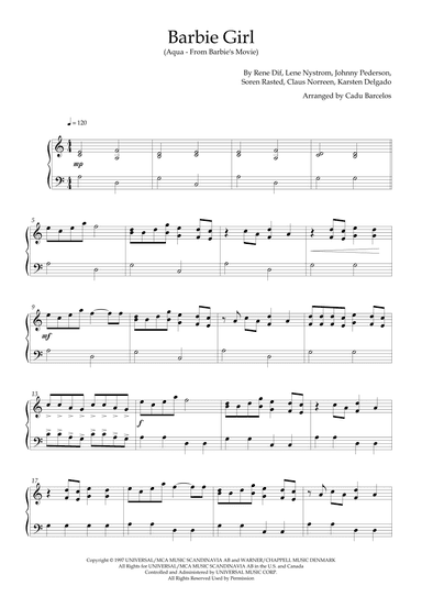 Barbie Girl (arr. Cadu Barcelos)
