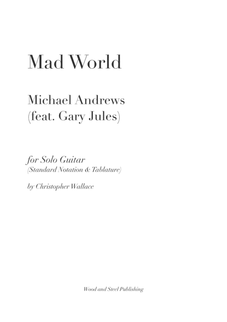 Mad World (arr. Christopher Wallace)
