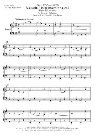 Sukiyaki (arr. Tsuyoshi Yoroiguma)