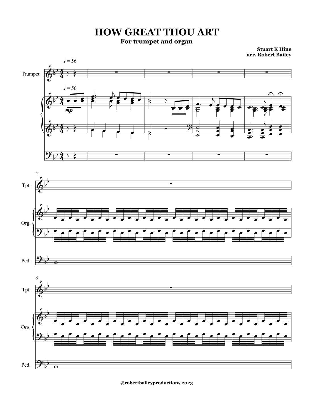 HOW GREAT THOU ART (arr. Robert Bailey)