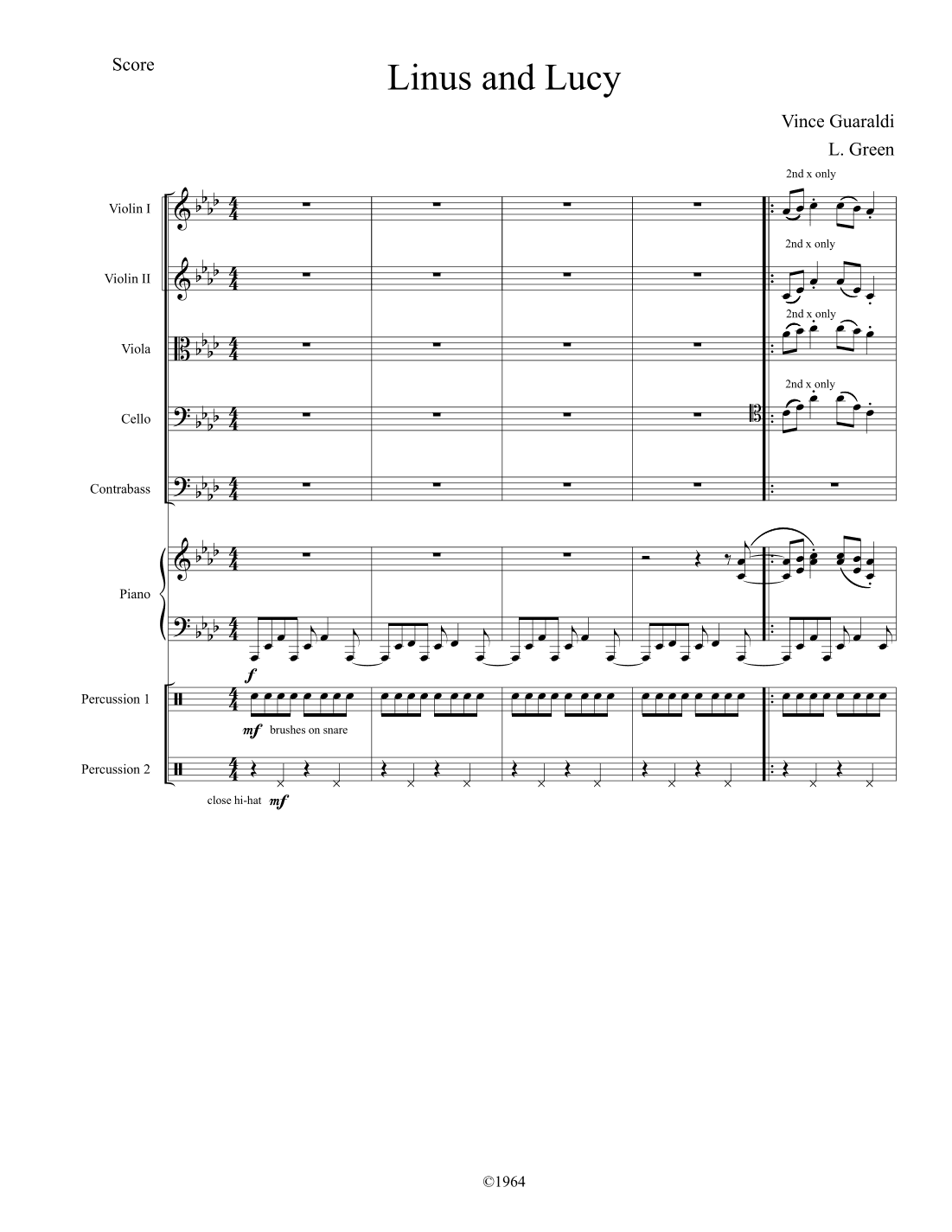 Linus And Lucy (arr. Lillian Green)