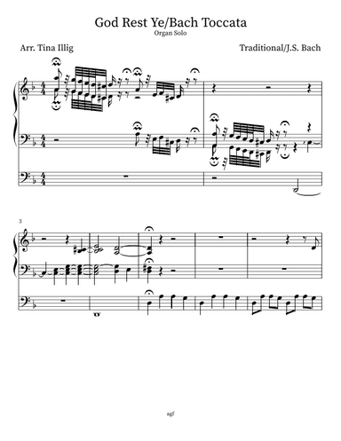 God Rest Ye/Bach Toccata in d minor (arr. Tina Illig)
