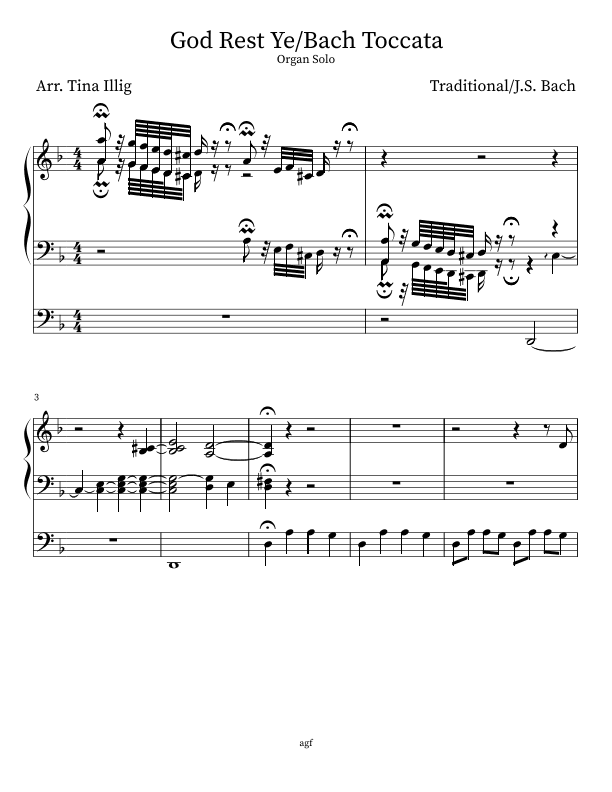 God Rest Ye/Bach Toccata in d minor (arr. Tina Illig)