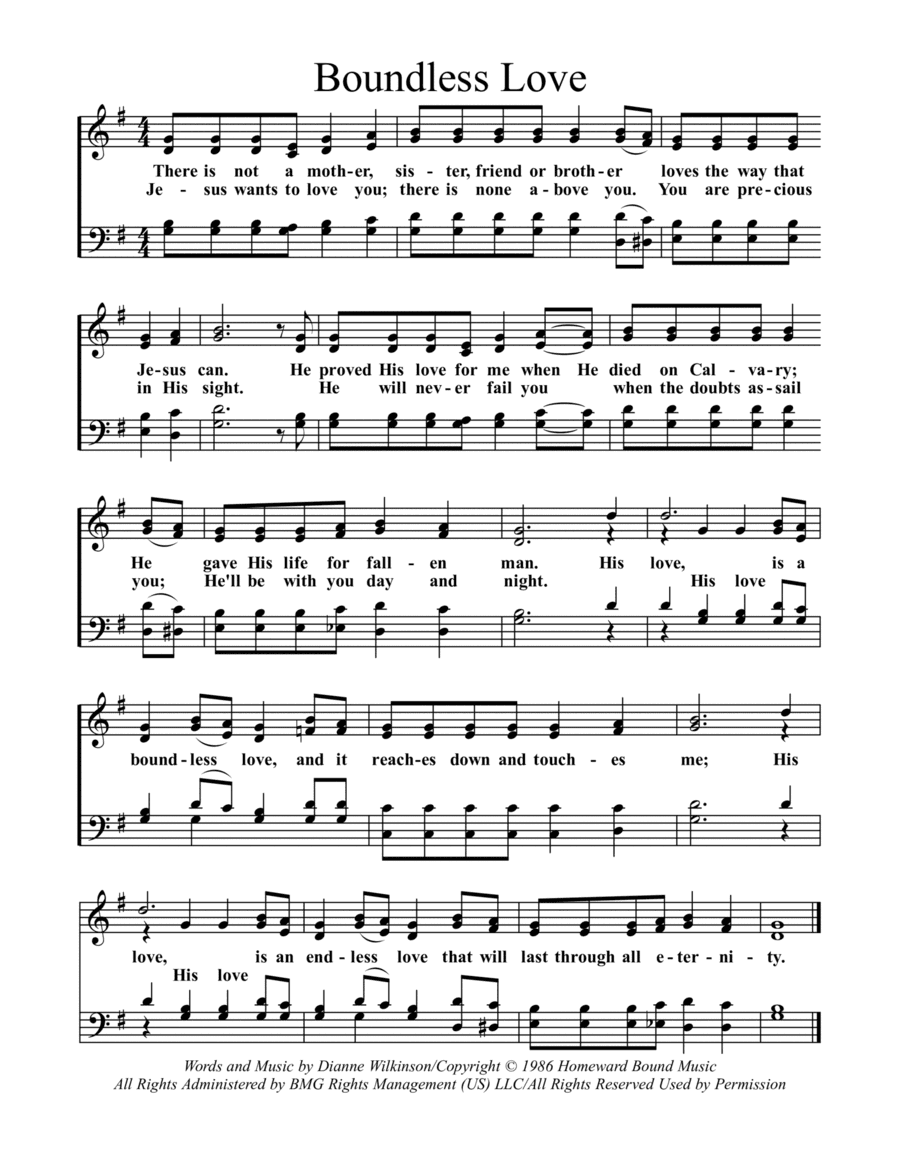 Boundless Love (arr. David Bruce Murray)