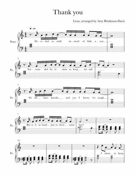 Thank You (arr. Amy Brinkman-Davis)