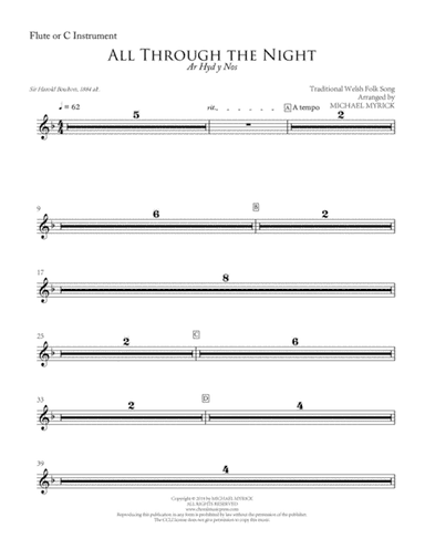 All Through the Night - INSTRUMENT PARTS (arr. MICHAEL MYRICK)