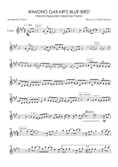 Ikimono Gakari's Blue Bird (arr. Slayer)