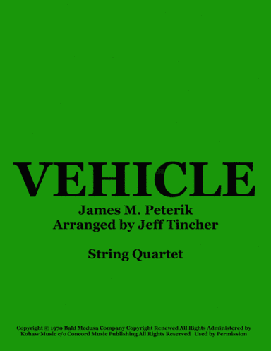 Vehicle (arr. Jeff Tincher)