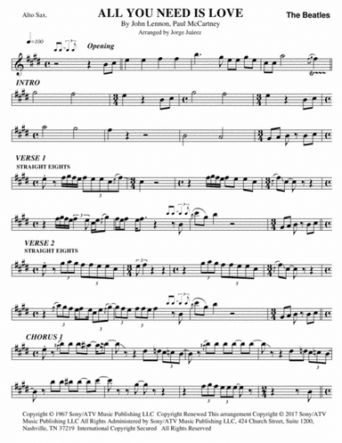 All You Need Is Love (arr. Jorge Juárez)
