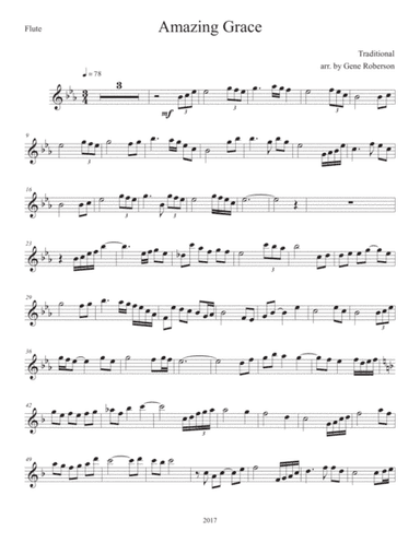 Amazing Grace Advanced Flute Solo (arr. Gene Roberson)