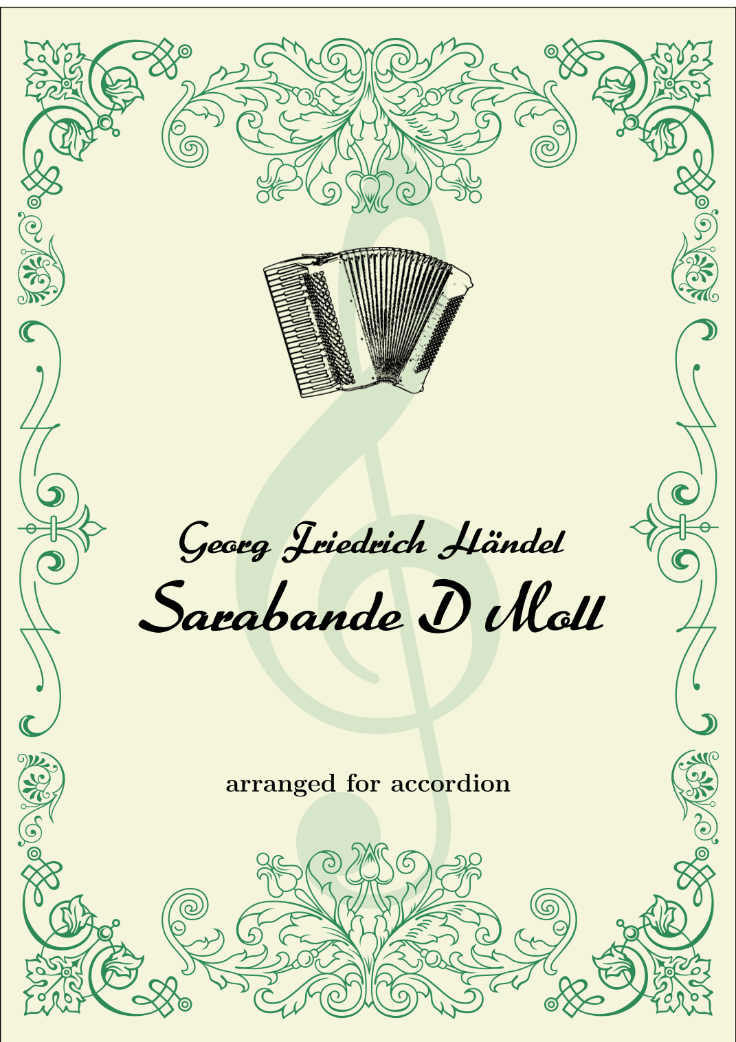 Sarabande D minor arranged for accordion (Georg Friedrich Händel) (arr. Manuela Rosa)