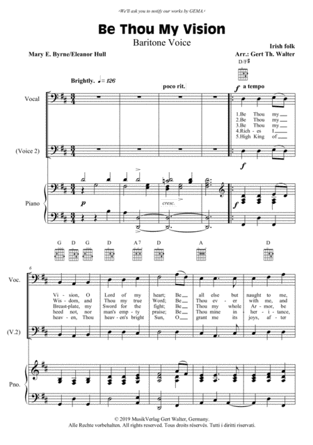Be Thou My Vision (arr. Gert Th. Walter)