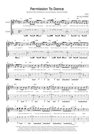 Permission To Dance (arr. Arr. Phoebe)